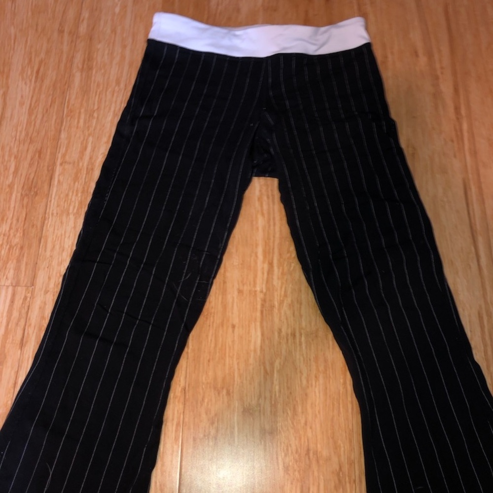 Lululemon striped flare crop leggings